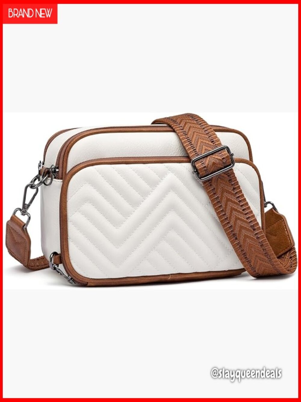 Vegan Leather Crossbody Bag with RFID Protection Anti-Theft Travel Purse